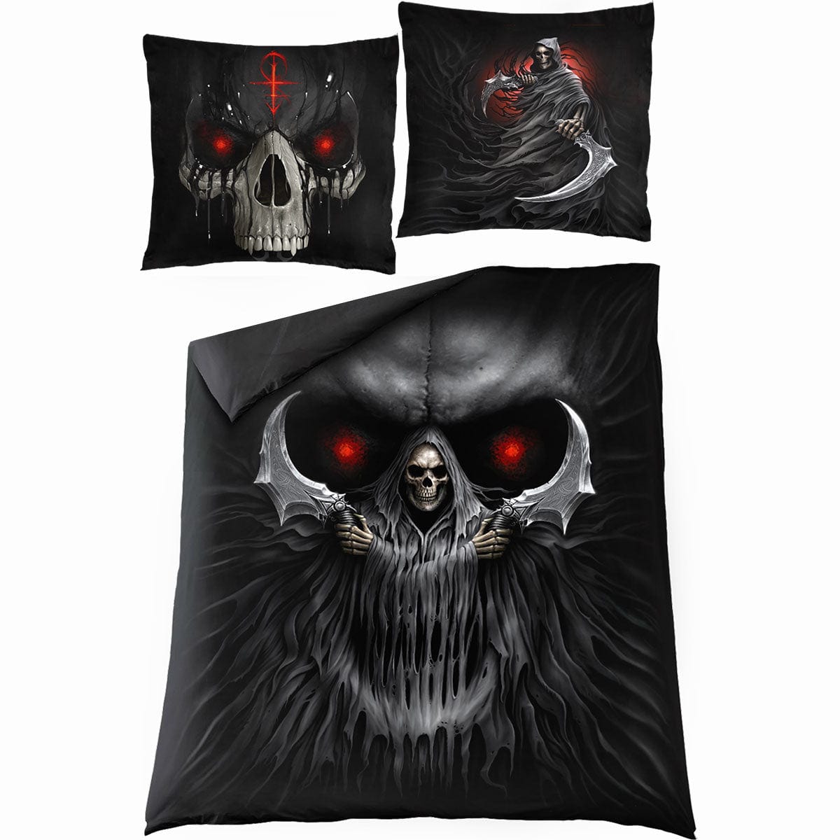 DARK DEATH - Double Duvet Cover + UK And EU Pillow case - Spiral USA