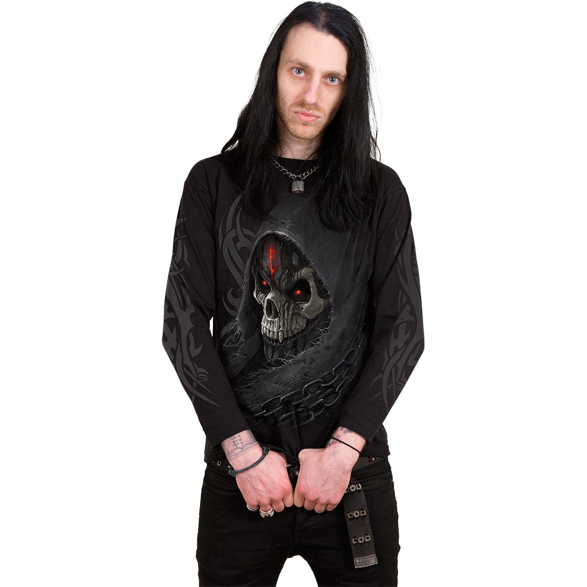 DARK DEATH - Longsleeve T-Shirt Black - Spiral USA
