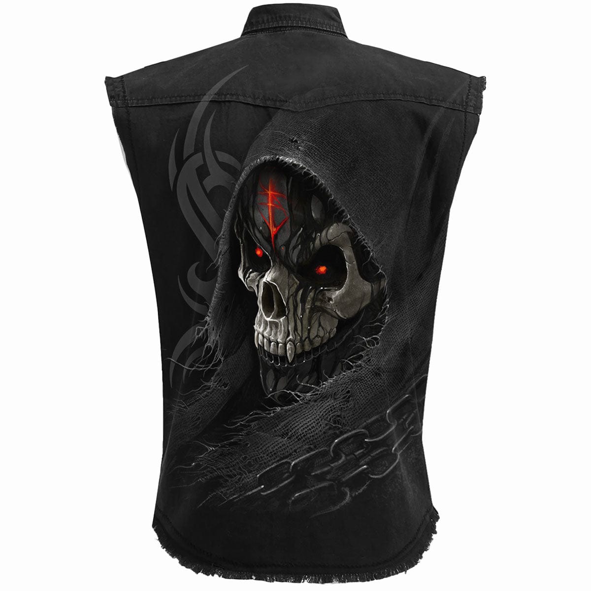 DARK DEATH - Sleeveless Stone Washed Worker Black - Spiral USA