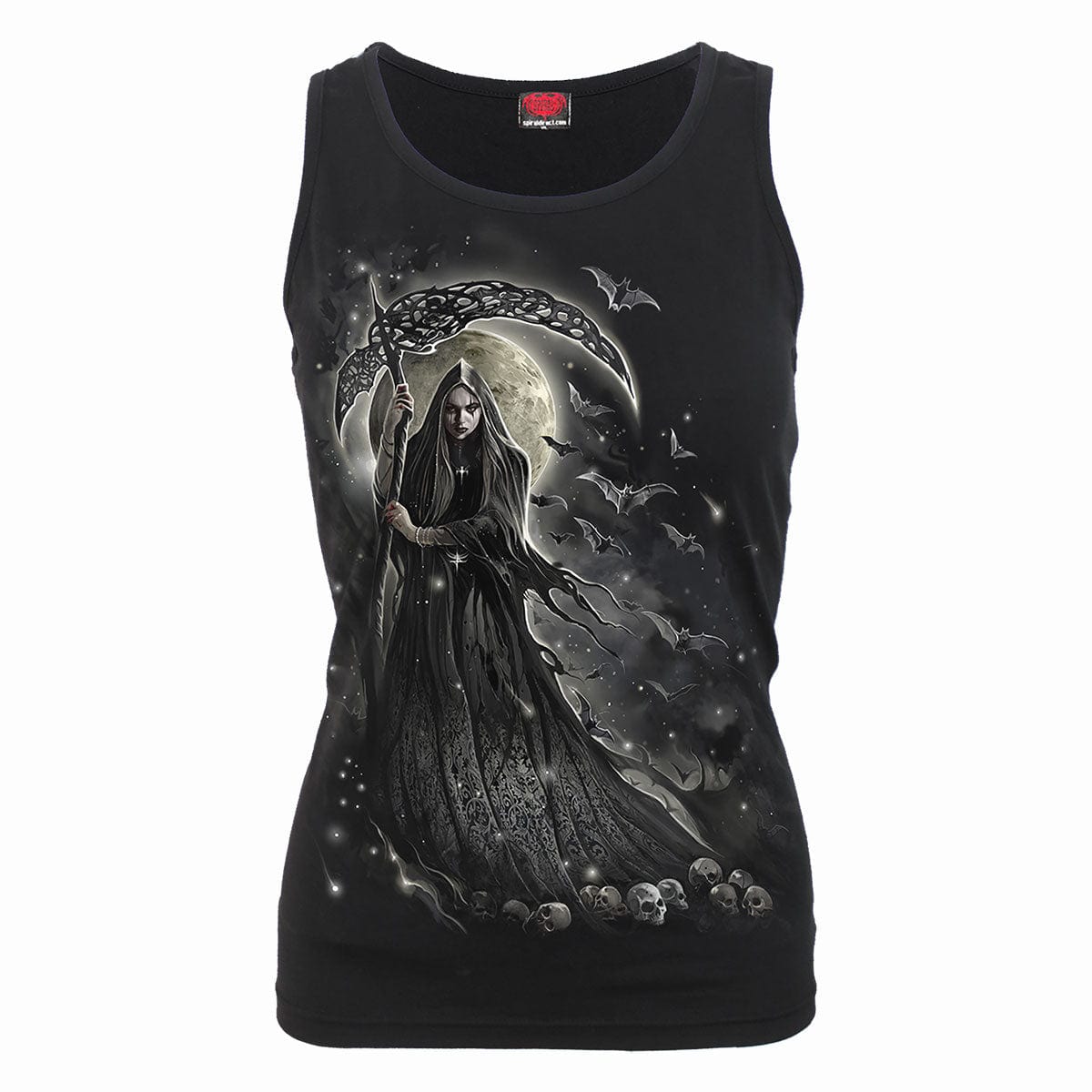 QUEEN OF DEATH - Razor Back Top Black - Spiral USA