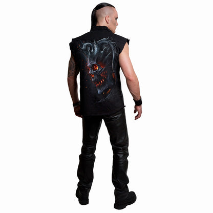 DEATH EMBERS - Sleeveless Stone Washed Worker Black