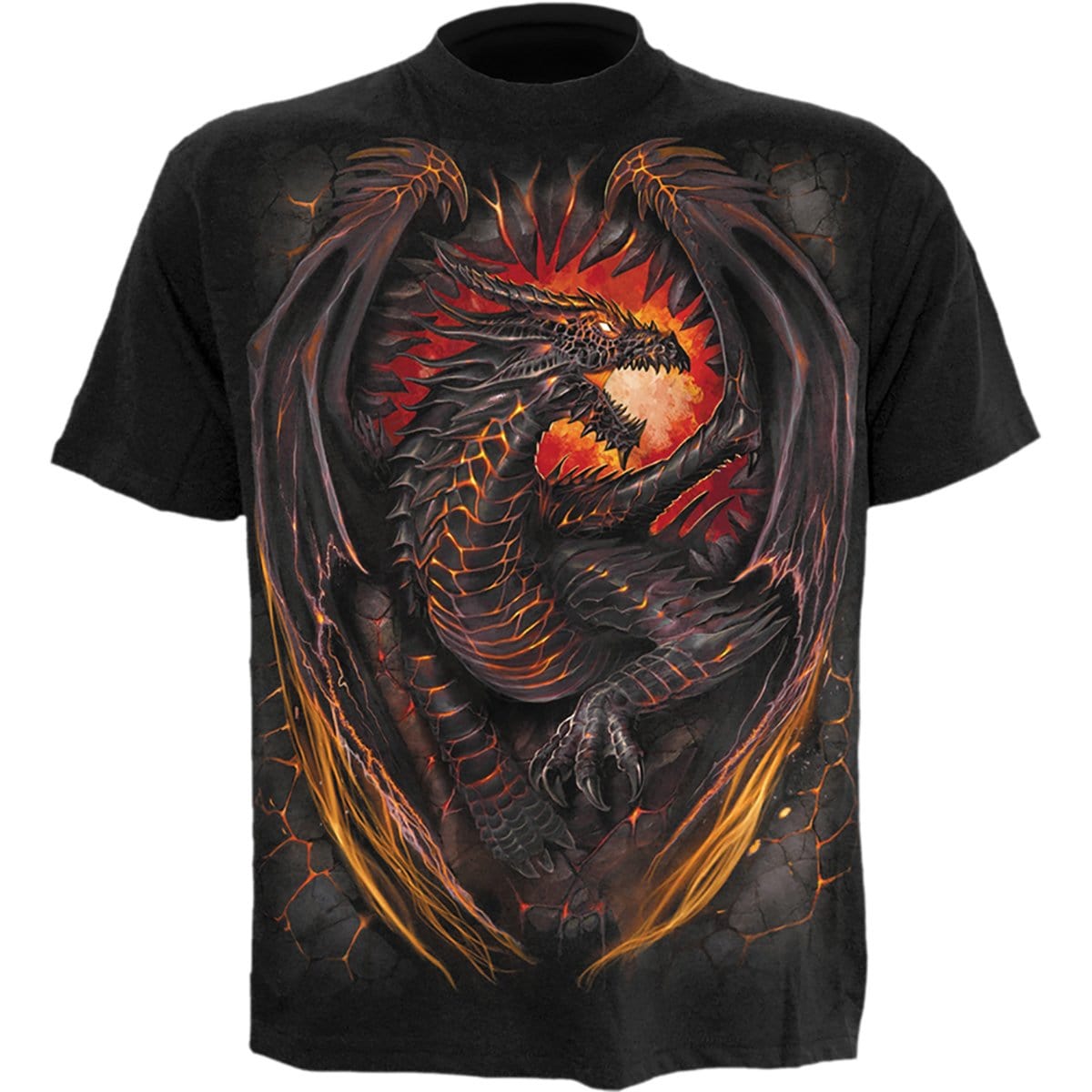 DRAGON FURNACE - Kids T-Shirt Black - Spiral USA