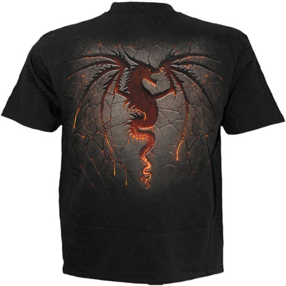 DRAGON FURNACE - Kids T-Shirt Black - Spiral USA