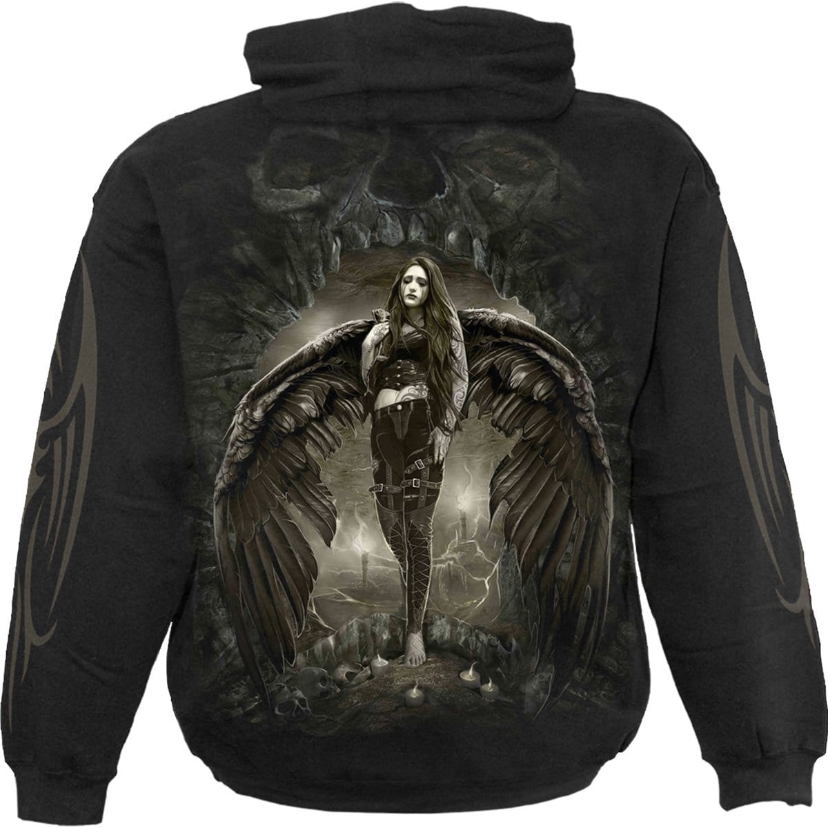 DARK ANGEL - Hoody Black - Spiral USA