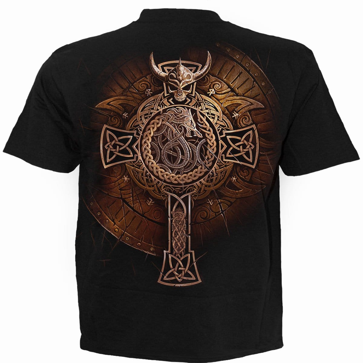VIKING SHIELD - T-Shirt Black - Spiral USA