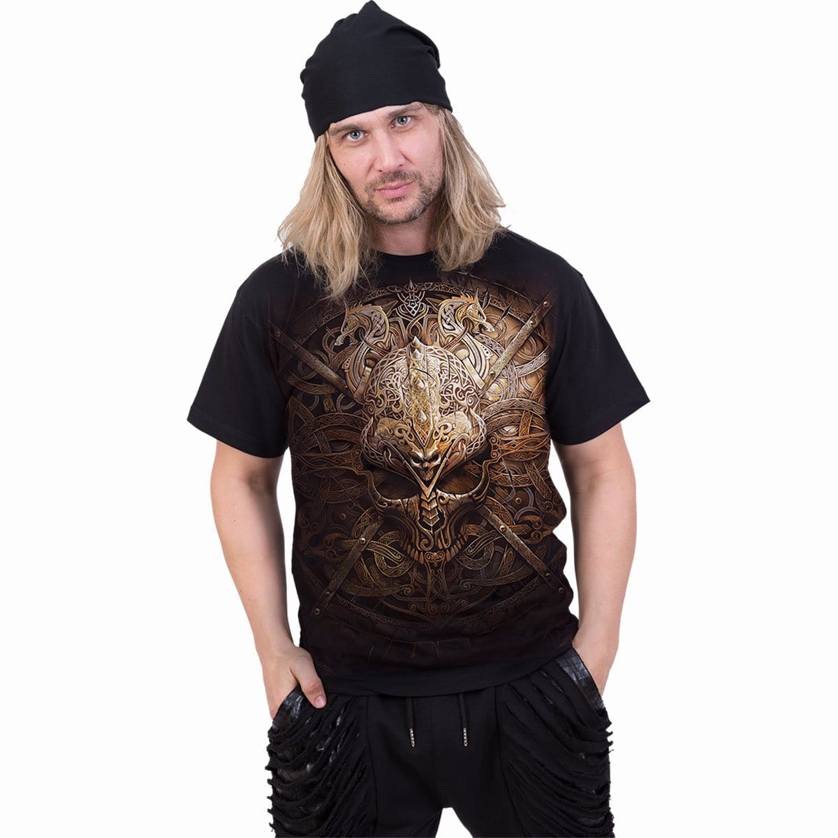 VIKING SHIELD - T-Shirt Black - Spiral USA
