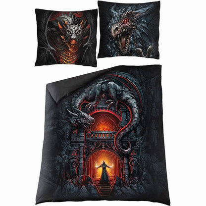 DRACONIS - Double Duvet Cover + UK And EU Pillow case - Spiral USA
