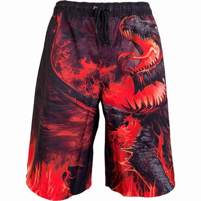 DRACONIS - Allover Swim Shorts Black - Spiral USA