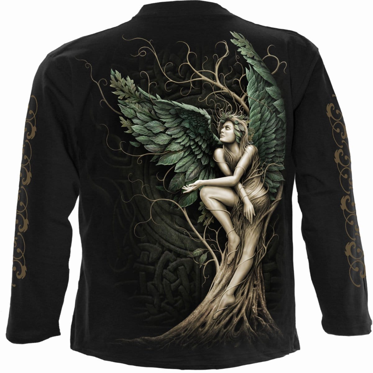 WOODLAND QUEEN - Longsleeve T-Shirt Black - Spiral USA