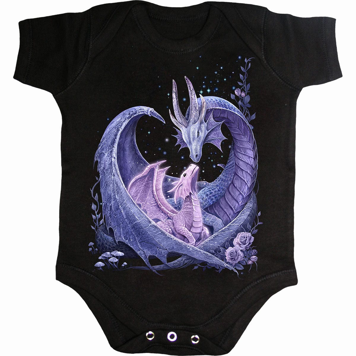 MATERNAL INSTINCTS - Baby Sleepsuit Black