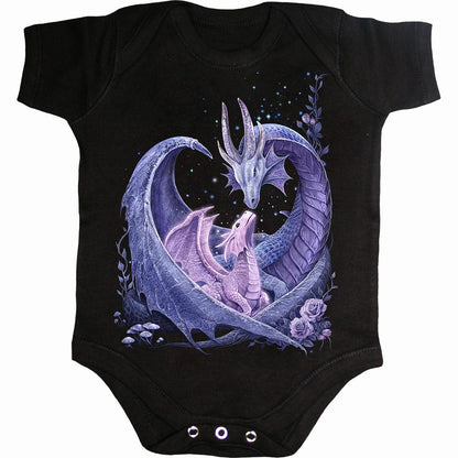 MATERNAL INSTINCTS - Baby Sleepsuit Black