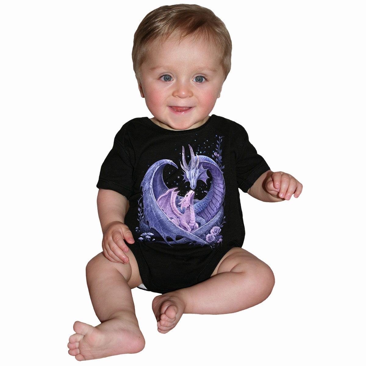 MATERNAL INSTINCTS - Baby Sleepsuit Black - Spiral USA