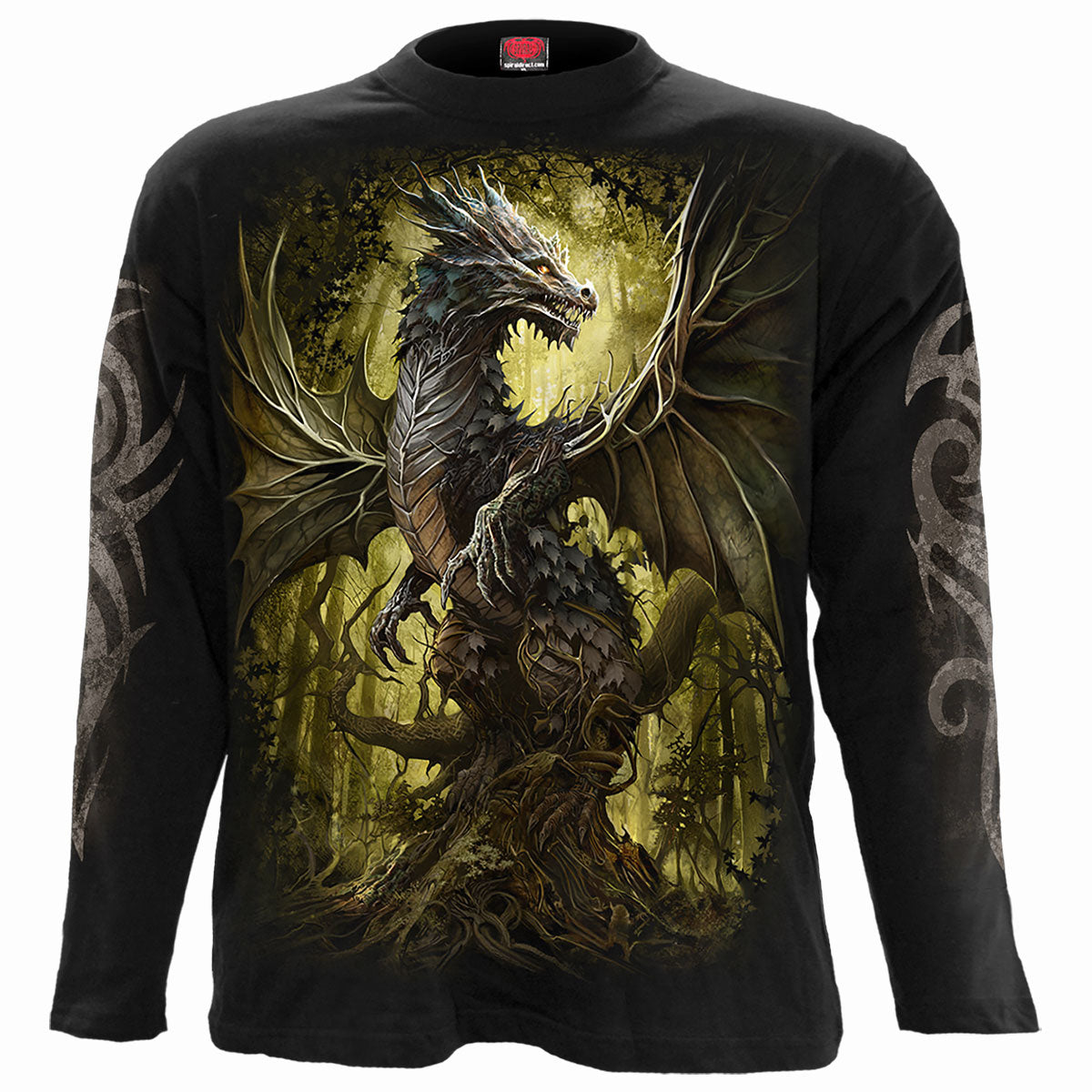 OAK DRAGON - Longsleeve T-Shirt Black