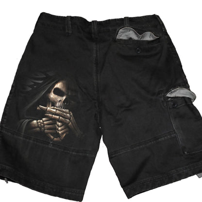 BONE FINGER - Vintage Cargo Shorts Black - Spiral USA