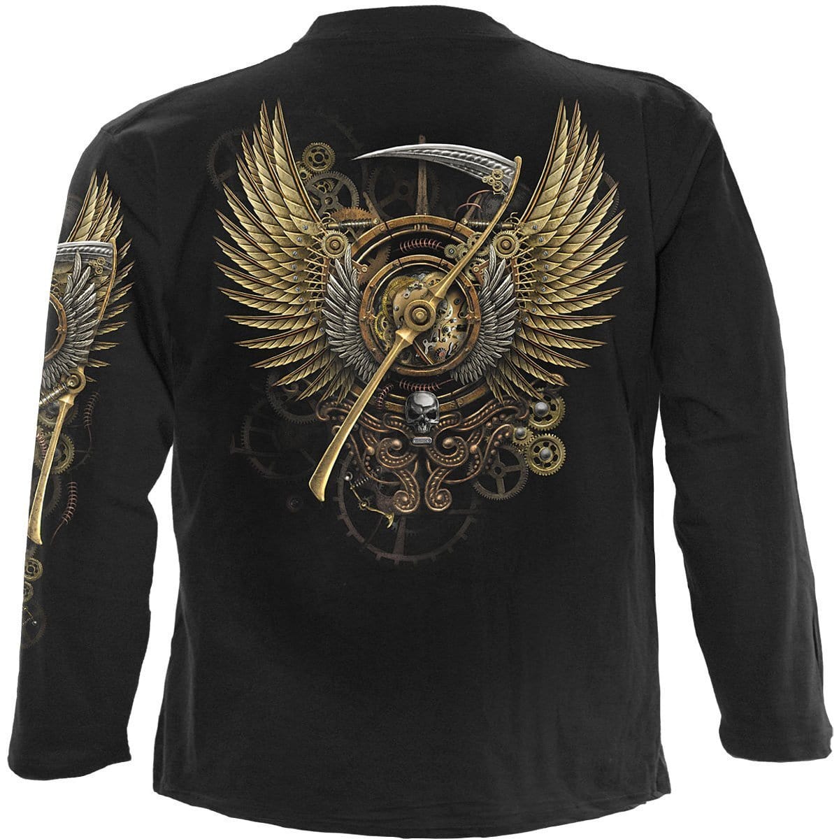 STEAM PUNK REAPER - Longsleeve T-Shirt Black - Spiral USA