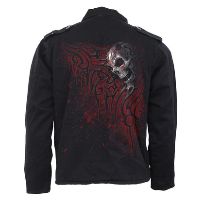 DEATH BLOOD - Military Lined Jacket with Hidden Hood - Spiral USA