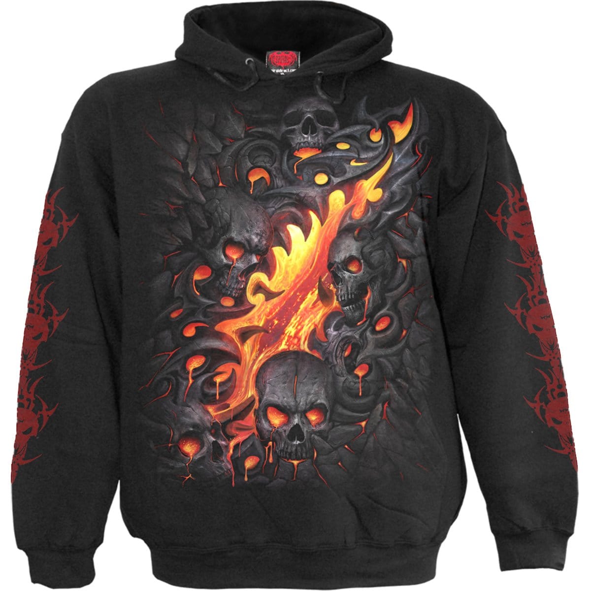 SKULL LAVA - Kids Hoody Black - Spiral USA