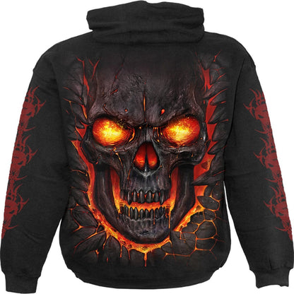 SKULL LAVA - Kids Hoody Black - Spiral USA