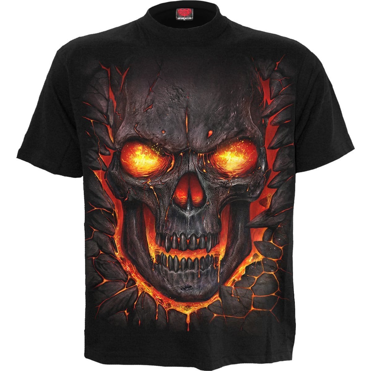 SKULL LAVA - T-Shirt Black - Spiral USA