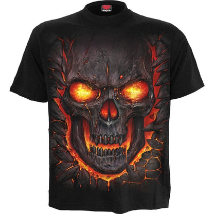 SKULL LAVA - T-Shirt Black - Spiral USA