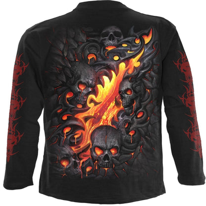 SKULL LAVA - Longsleeve T-Shirt Black – Spiral USA