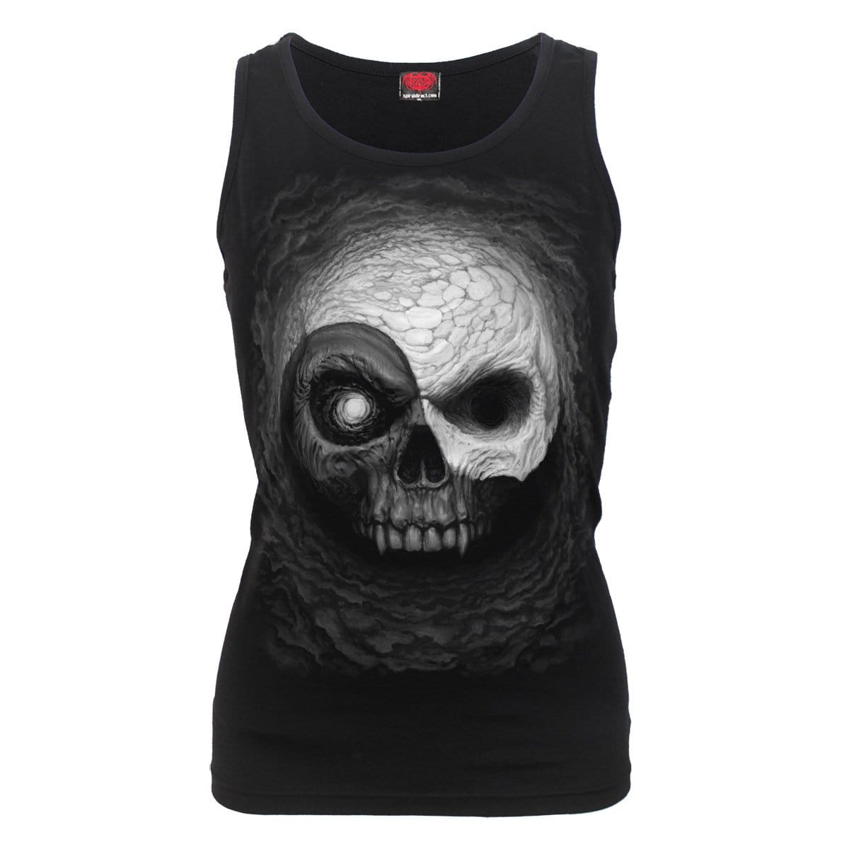 YIN YANG SKULLS - Razor Back Top Black - Spiral USA