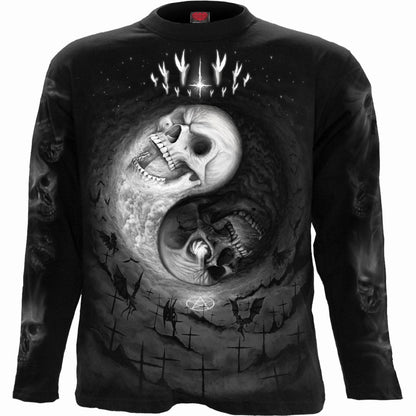 YIN YANG SKULLS - Longsleeve T-Shirt Black