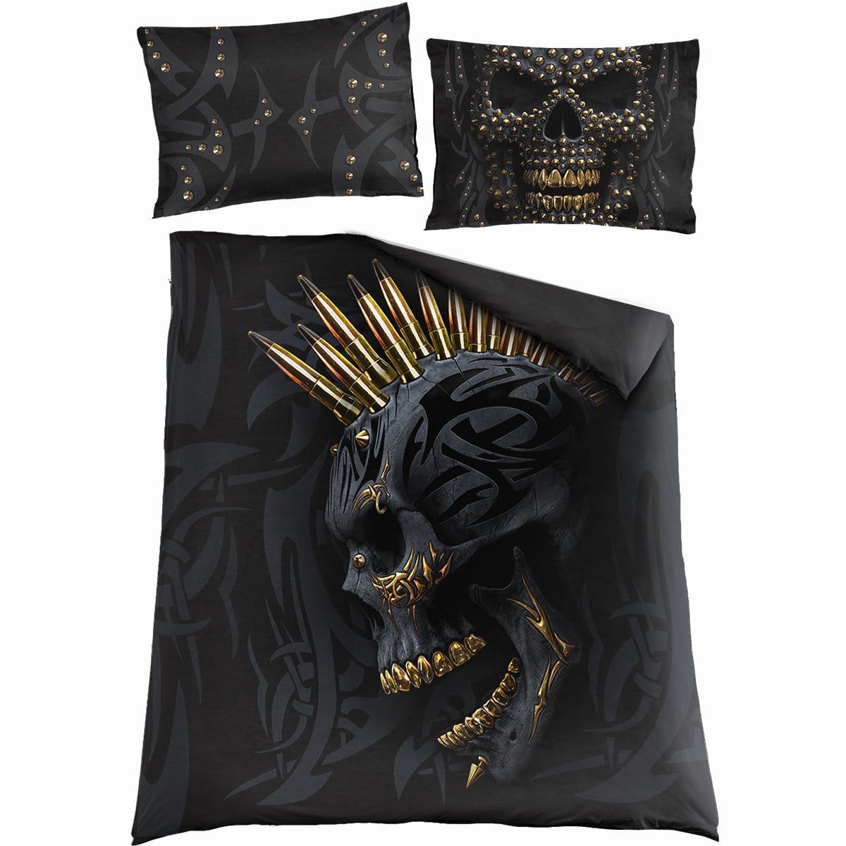 BLACK GOLD - Double Duvet Cover + UK And EU Pillow case - Spiral USA