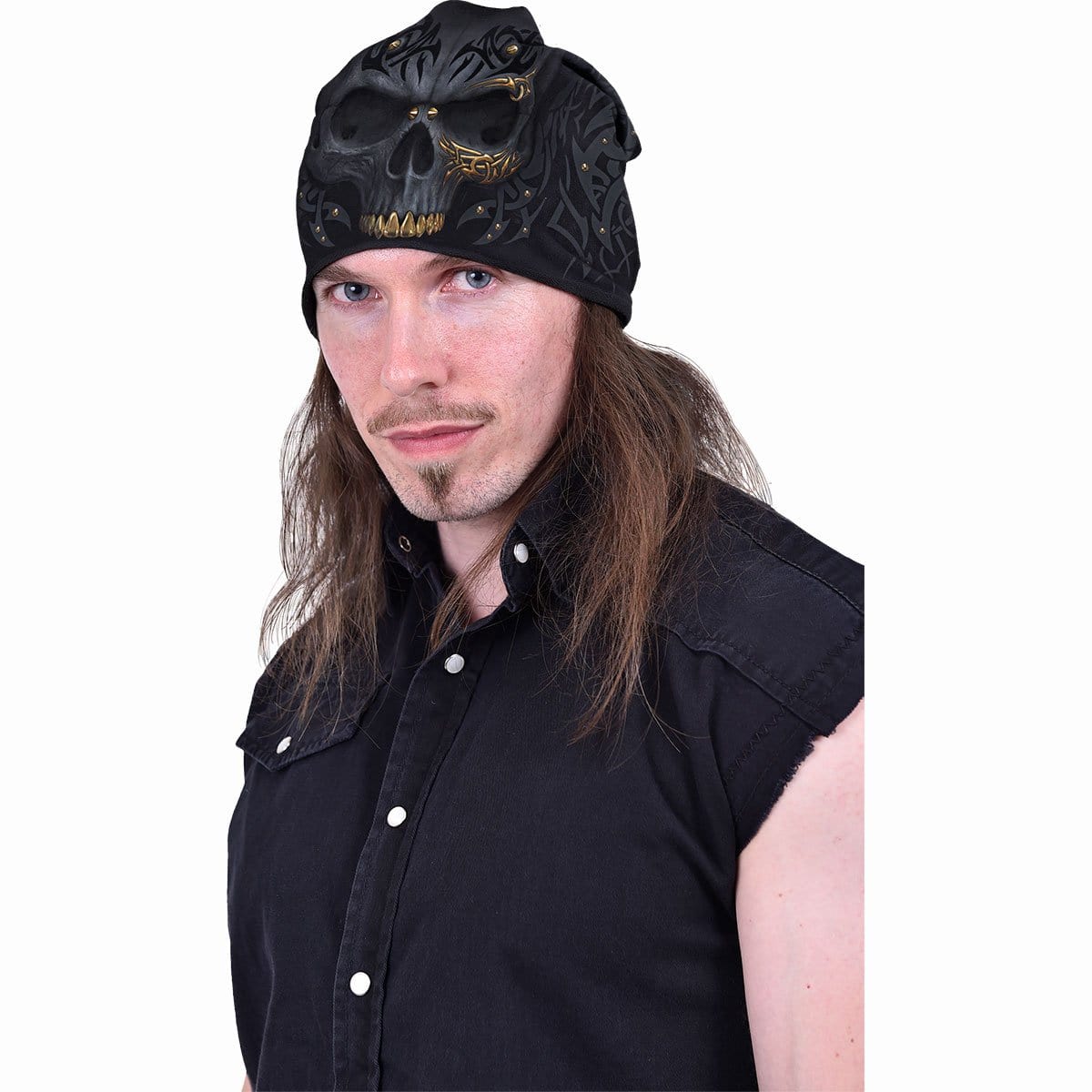 BLACK GOLD - Light Cotton Beanies Black - Spiral USA