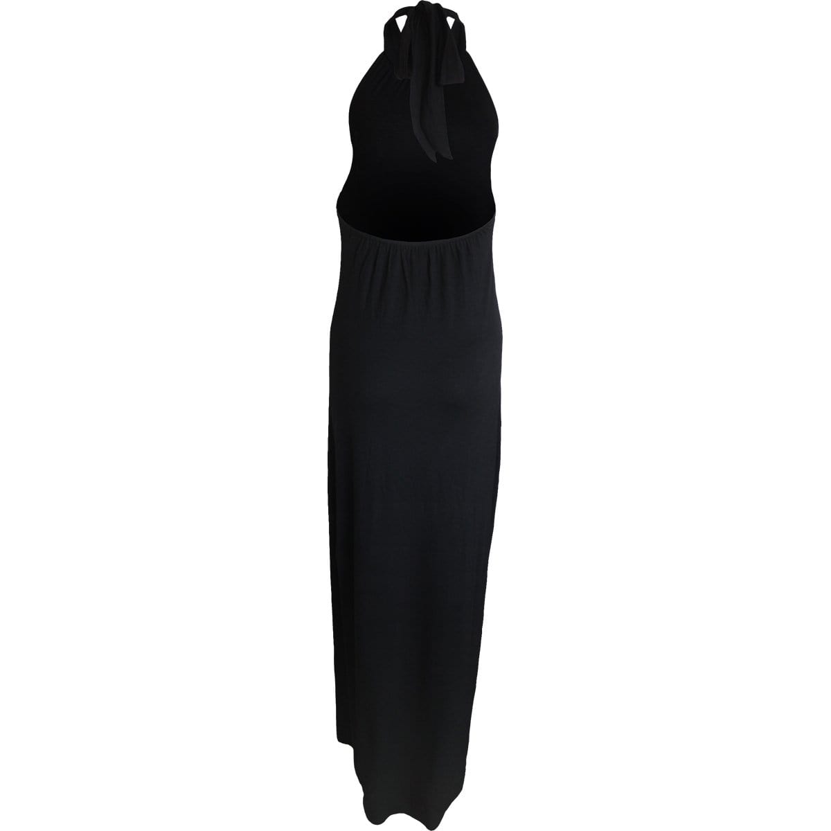 BLACK GOLD - Halter Neck Tie-up Long Dress - Spiral USA