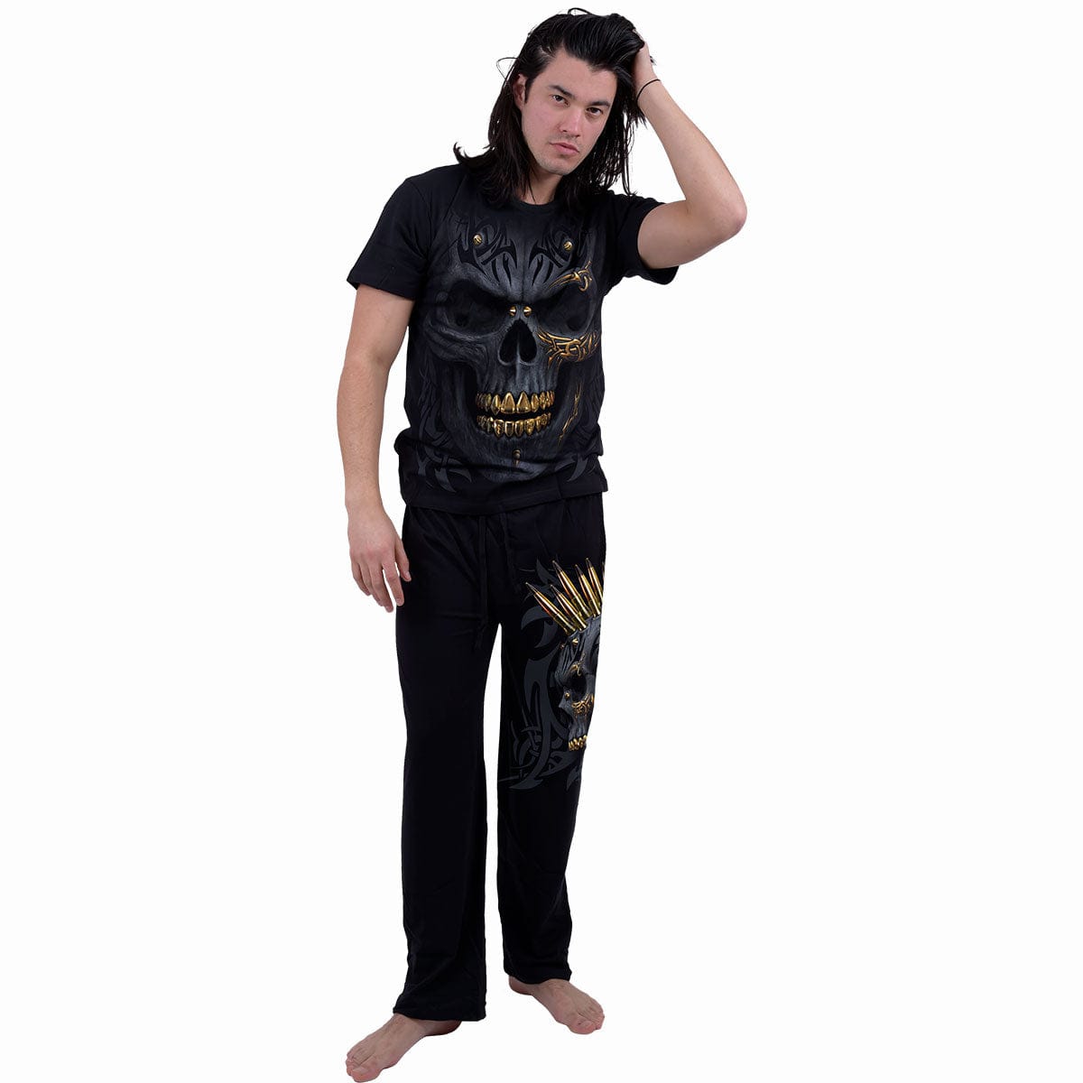 BLACK GOLD - 2pc Mens Organic Pyjama Set - Spiral USA