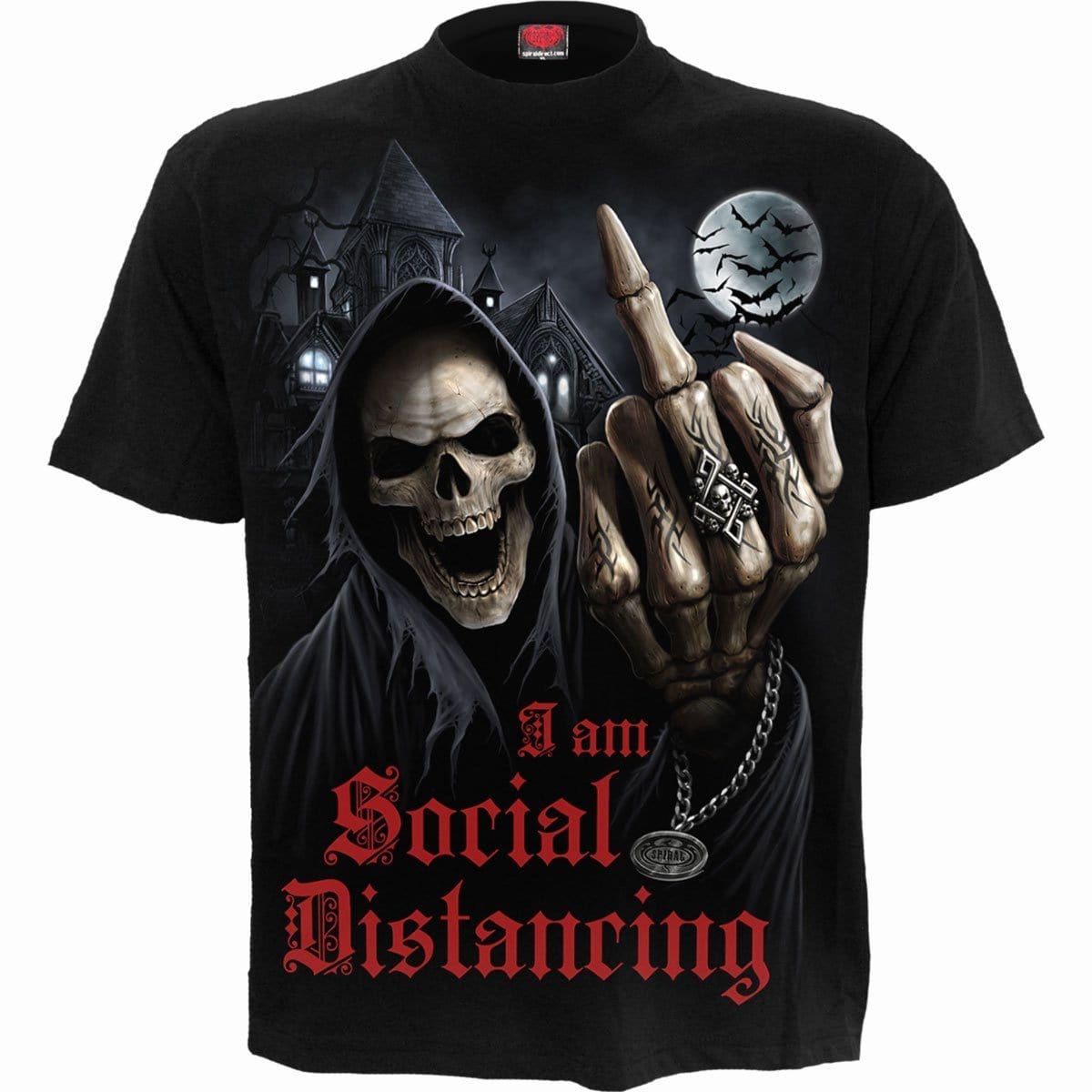 SOCIAL DISTANCE - T-Shirt Black - Spiral USA