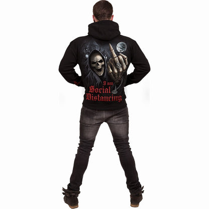 SOCIAL DISTANCE - Hoody Black - Spiral USA
