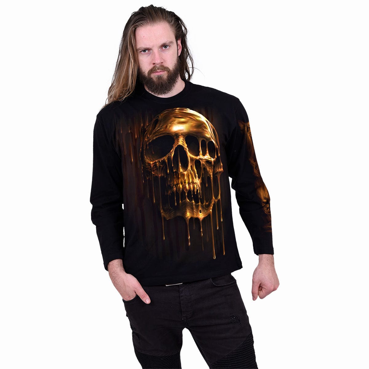 DRIPPING GOLD - Longsleeve T-Shirt Black - Spiral USA