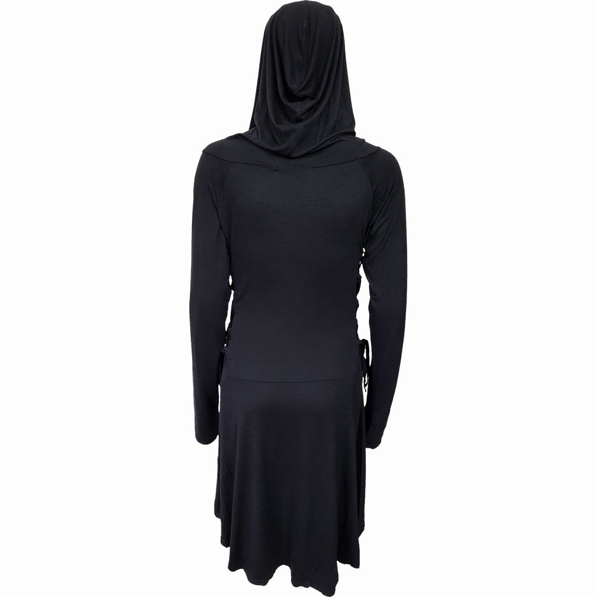 GOTHIC ELEGANCE - Black Widow Gothic Hooded Dress - Spiral USA