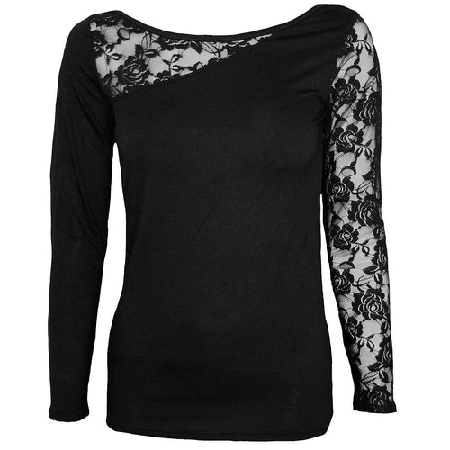Gothic Depth Oversized T-shirt met Appliqué Patch Zwart | MV Gothic Depth Oversized T-shirt met Appliqué Patch Zwart | MV