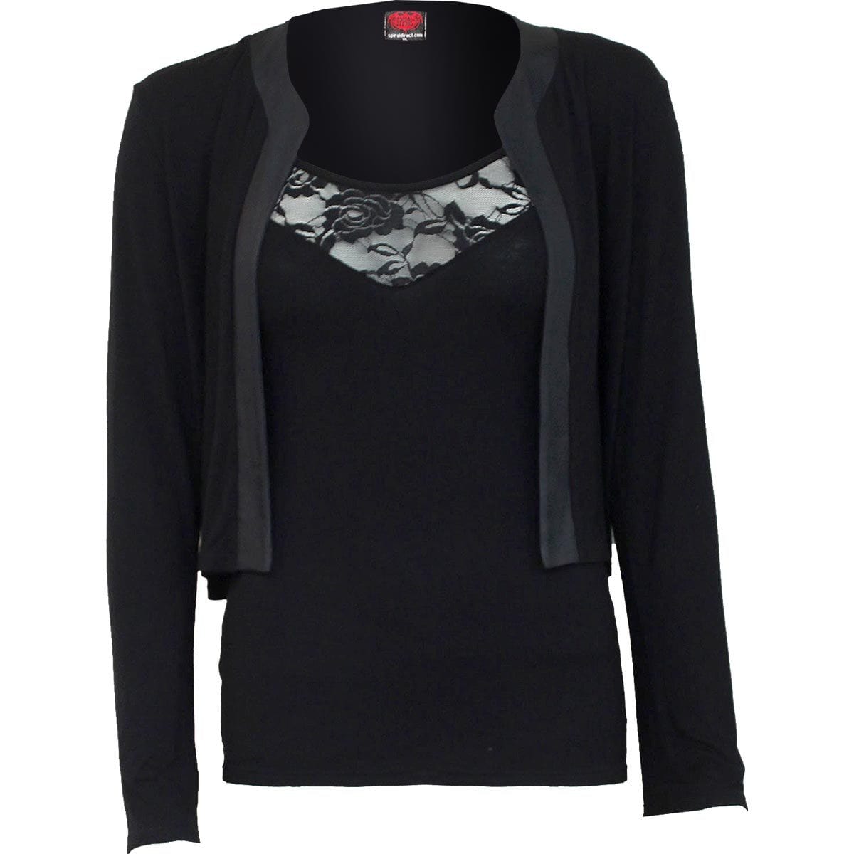 GOTHIC ELEGANCE - 2in1 Lace Vest Cardigan - Spiral USA
