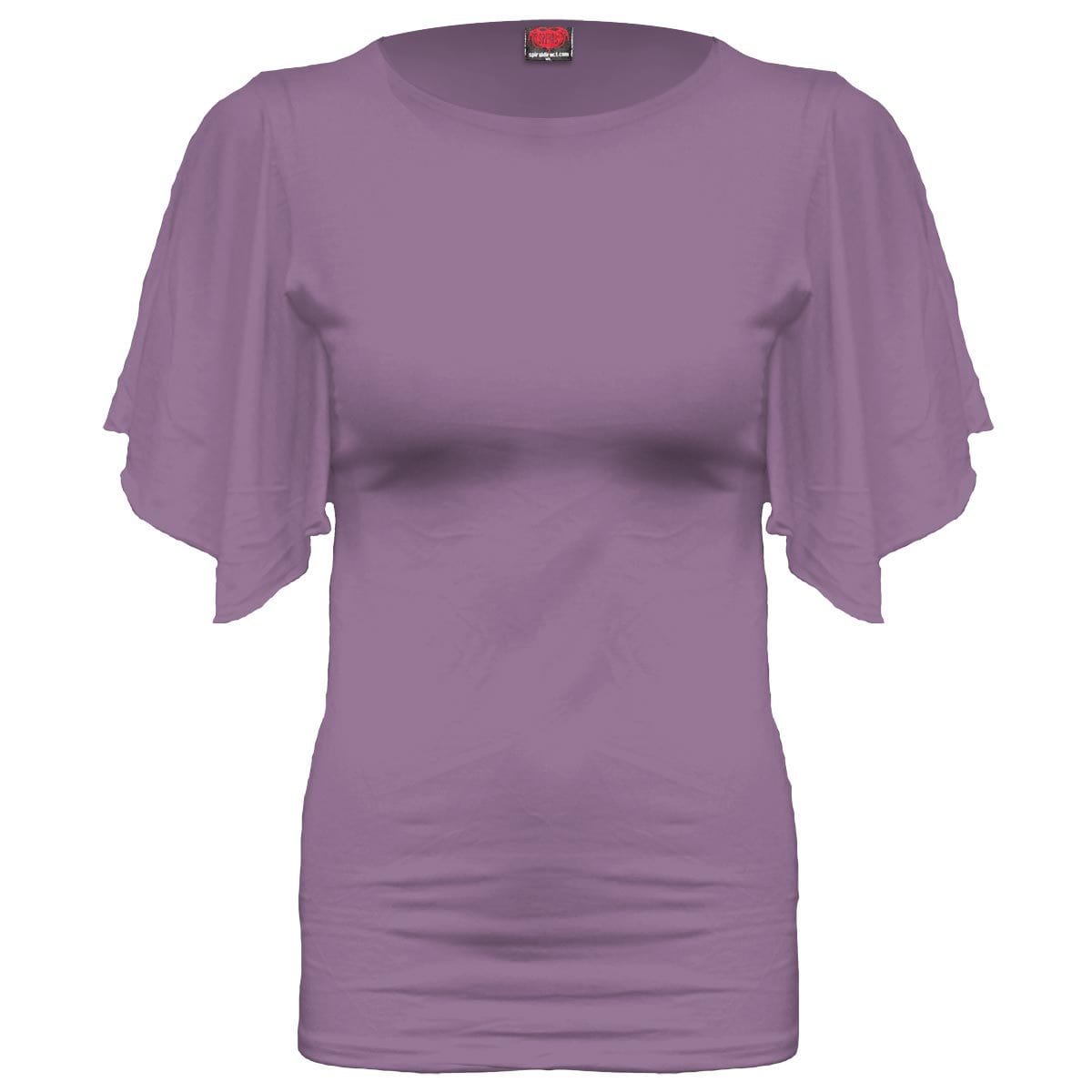 GOTHIC ELEGANCE - Boat Neck Bat Sleeve Top Purple - Spiral USA