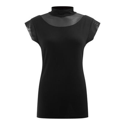 GOTHIC ELEGANCE - Turtle Neck Fine Mesh Top Black - Spiral USA