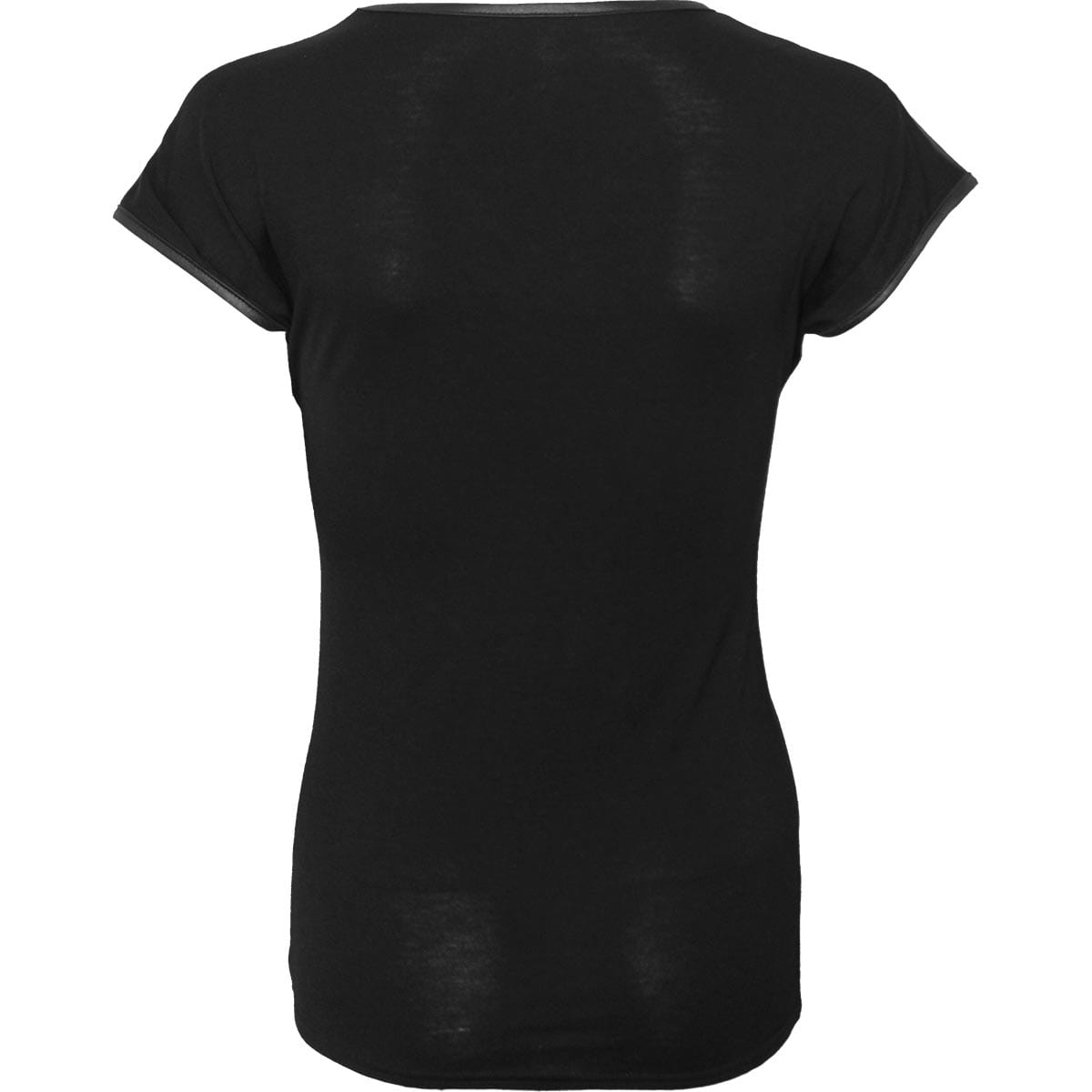 GOTHIC ROCK - Leather Look Studed Top Black - Spiral USA