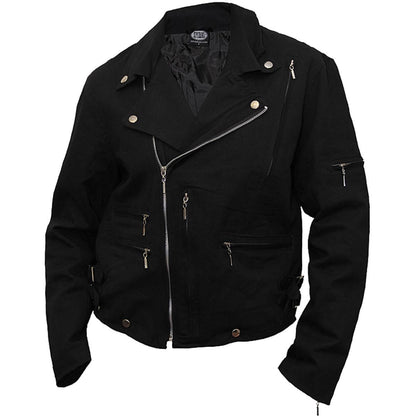 METAL STREETWEAR - Lined Biker Jacket Black - Spiral USA