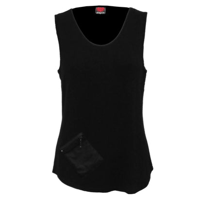 URBAN FASHION - Zip Pouch Vest Black - Spiral USA