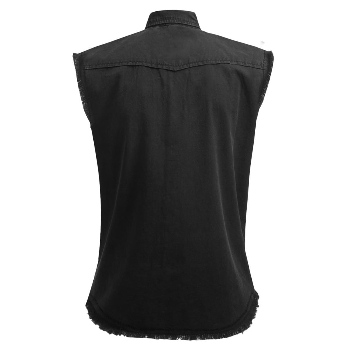 URBAN FASHION - Sleeveless Worker Shirt Black - Spiral USA