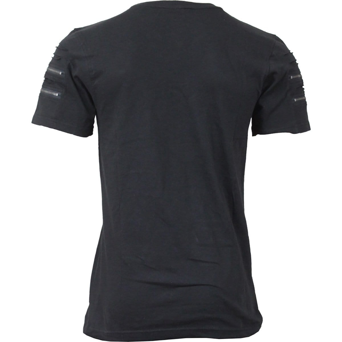 URBAN FASHION - Twin Zipper Sleeve Fashion Tee - Spiral USA