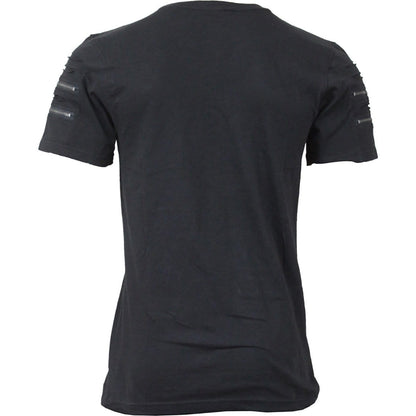 URBAN FASHION - Twin Zipper Sleeve Fashion Tee - Spiral USA