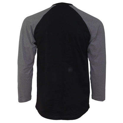 URBAN FASHION - Raglan Contrast Longsleeve Charcoal Black - Spiral USA