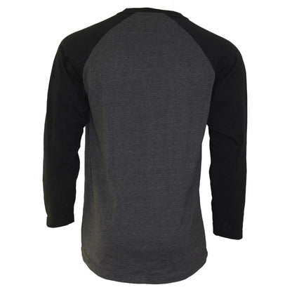 URBAN FASHION - Raglan Contrast Longsleeve Black Charcoal - Spiral USA