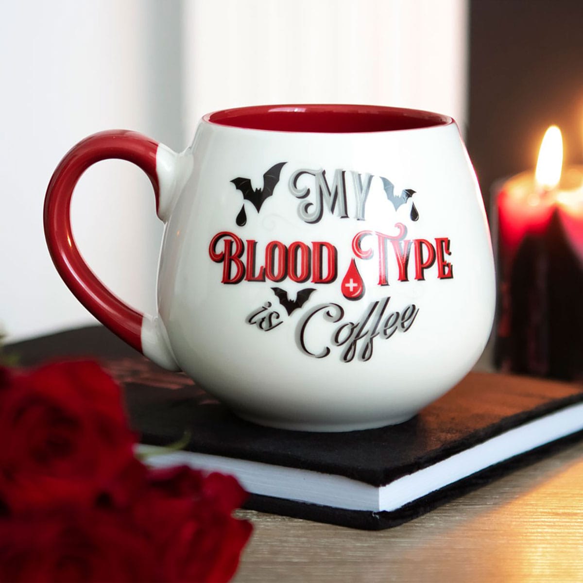 MY BLOOD TYPE IS COFFEE - Rounded Mug White - Spiral USA