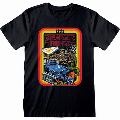 STRANGER THINGS - RETRO POSTER - T-Shirt Black - Spiral USA