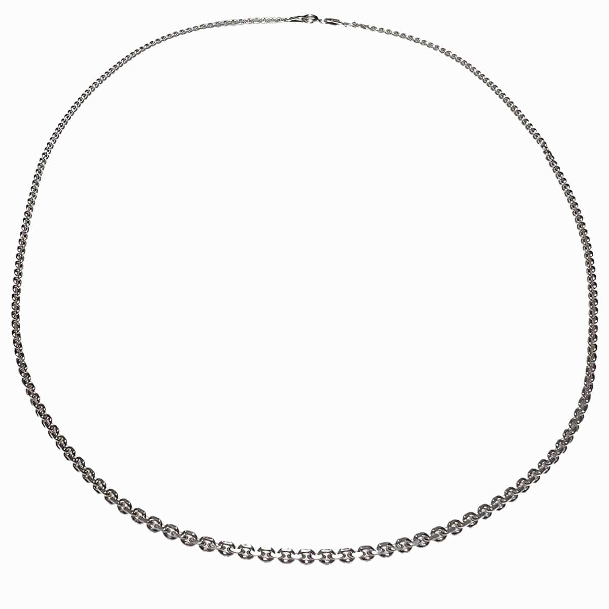 ANCHOR - Neck Chain - Rhodium Plated - 550mm - Spiral USA